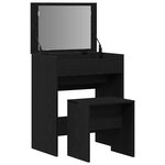 vidaXL Coiffeuse Chêne noir 60 x 40 x 75 cm Bois d'ingénierie