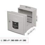 Boite aux lettres Soléa à encastrer 2 portes Blanc mat 9010M