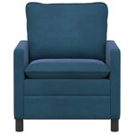 vidaXL Canapé Bleu 76 x 81 x 87 5 cm Velours