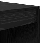 vidaXL Bureau avec rangement chêne noir bois d'ingénierie