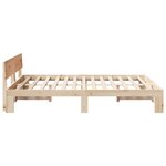 vidaXL Cadre de lit avec tête de lit 160x200 cm en bois de pin massif