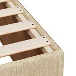 vidaXL Cadre de lit sans matelas crème 90x190 cm tissu