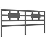 vidaXL Cadre de lit sans matelas gris 200x200 cm bois massif de pin