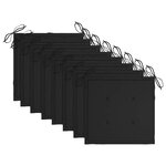 vidaXL Chaises de jardin lot de 8 avec coussins Bois d'acacia solide