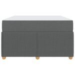 vidaXL Cadre de lit avec matelas Gris foncé 120 x 190 cm tissu