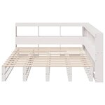 vidaXL Lit bibliothèque sans matelas blanc 140x190 cm bois pin massif