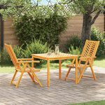 vidaXL Ensemble de salle à manger pour jardin 3 Pièces Marron