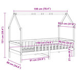 vidaXL Cadre de lit d'enfants forme de maison sans matelas pin