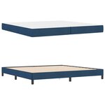 vidaXL Lit à ressorts avec matelas Bleu 200 x 200 cm tissu