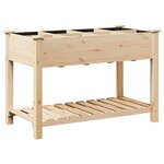 Jardinier vidaXL avec grilles 115x59x76 cm en bois massif de sapin