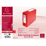 Boite De Classement À Pression Dos 100mm Polypropylène 7/10e Opaque - A4 - Rouge - X 10 - Exacompta