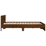 vidaXL Cadre de lit avec tête de lit chêne marron 200x200 cm