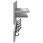 vidaXL Porte-manteau mural avec étagère Sonoma gris 90 x 15 x 36 cm