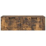 vidaXL Meuble TV mural Chêne fumé 98 x 41 x 30 cm Bois d'ingénierie