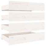vidaXL Cadre de lit sans matelas avec tiroirs blanc 140x200 cm