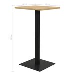 vidaXL Table de bistro Couleur chêne 60x60x107 cm