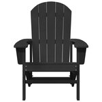 Chaises Adirondack vidaXL 2 Pièces Noires 74x82x90 cm HDPE