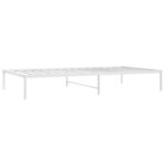 vidaXL Cadre de lit métal sans matelas blanc 75x190 cm