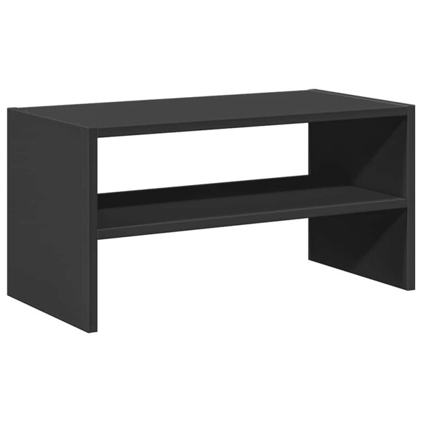 VidaXL Étagère à chaussures empilable en chêne noir 60 x 30 x 30 5 cm