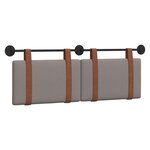 vidaXL Tête de lit suspendue Taupe PU antique