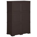 vidaXL Armoire en plastique 79x43x125 cm Design de bois Marron