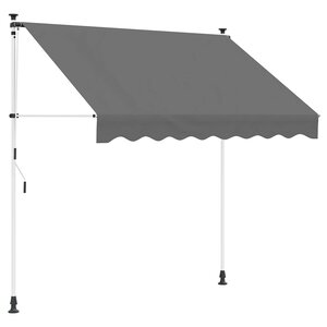 vidaXL Auvent rétractable manuel Gris clair 150 cm
