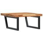 vidaXL Étagère de vasque murale acier et bois massif d'acacia