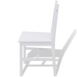 vidaXL Jeu de salle à manger 7 Pièces Pinède Blanc
