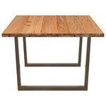 vidaXL Table à manger marron clair bois de chêne massif rectangulaire
