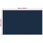 vidaXL Film solaire de piscine flottant PE 260x160 cm Noir et bleu