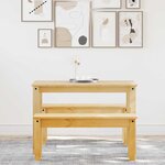 vidaXL Ensemble à manger Panama 3 Pièces bois de pin massif