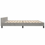 vidaXL Cadre de lit sans matelas gris clair 200x200 cm velours