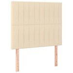 vidaXL Tête de lit à LED Crème 90x5x118/128 cm Tissu