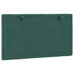vidaXL Coussin de tête de lit vert foncé 90 cm velours