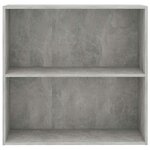 vidaXL Bibliothèque à 2 niveaux gris béton bois d'ingénierie