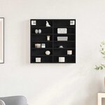 vidaXL Cabinet d'Affichage avec étagère Chêne noir 60 x 8.5 x 58 cm