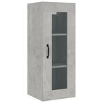 vidaXL Armoire murale suspendue Gris béton 34 5x34x90 cm
