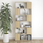 vidaXL Bibliothèque/Séparateur de pièce Chêne sonoma Bois d'ingénierie