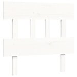 vidaXL Cadre de lit et tête de lit blanc 100x200 cm bois massif