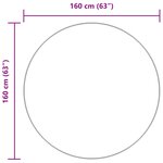 vidaXL Tapis Shaggy à poils longs NAVARRA gris foncé 160x160 cm