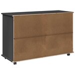 vidaXL Cabinet roulant Gris 100 x 39 x 65 5 cm Bois de Pin Massif