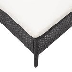 vidaXL Salon de jardin 5 Pièces avec coussins Résine tressée Noir