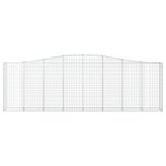 vidaXL Paniers à gabions arqués 7 Pièces 400x30x120/140 cm Fer galvanisé