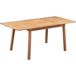 Ensemble repas de jardin 4-6 personnes - Eucalyptus FSC - Table extensible  120 - 180 x 80 cm + 6 chaises pliantes