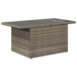 vidaXL Salon de jardin avec coussins 5 Pièces gris résine tressée acacia