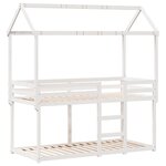 vidaXL Lit superposé sans matelas blanc 90x200 cm bois de pin massif