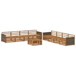 vidaXL Ensemble de canapés d'extérieur 9 pc Naturel