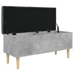 vidaXL Banc de rangement gris béton 102x42x46 cm bois d'ingénierie