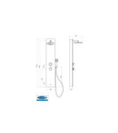 Rousseau colonne de douche hydromassante eris gris anthracite