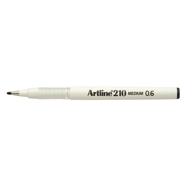Stylo feutre '210' permanent indélébile pointe 0 6 mm noir x 12 artline
